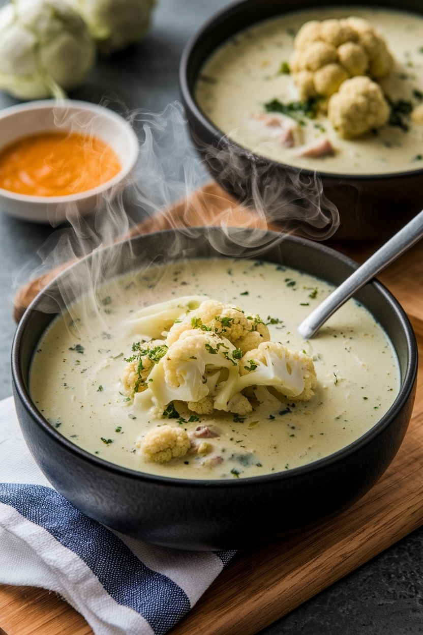 cauliflower soup recipe keto creamy