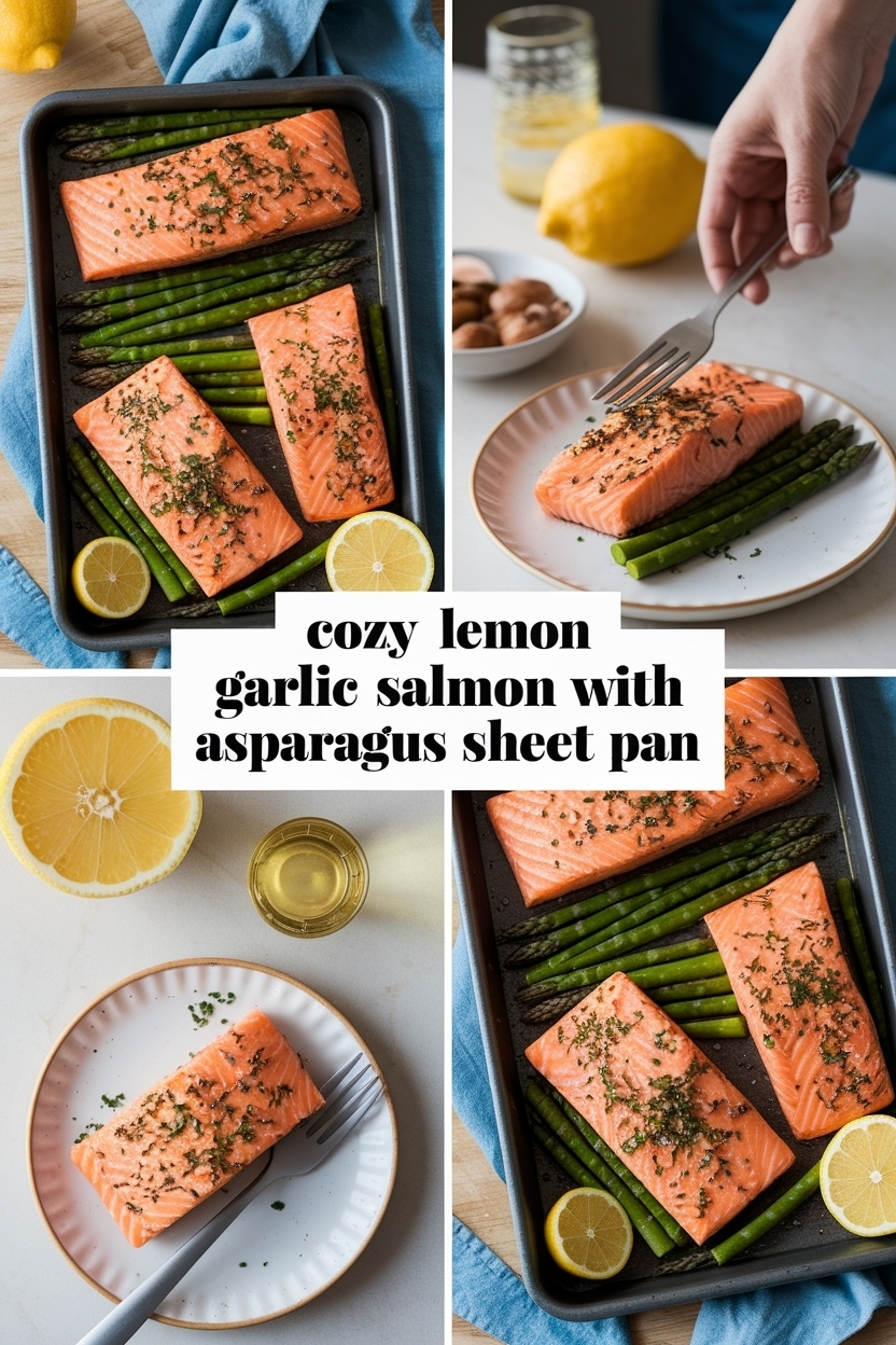 lemon garlic salmon with asparagus sheet pan