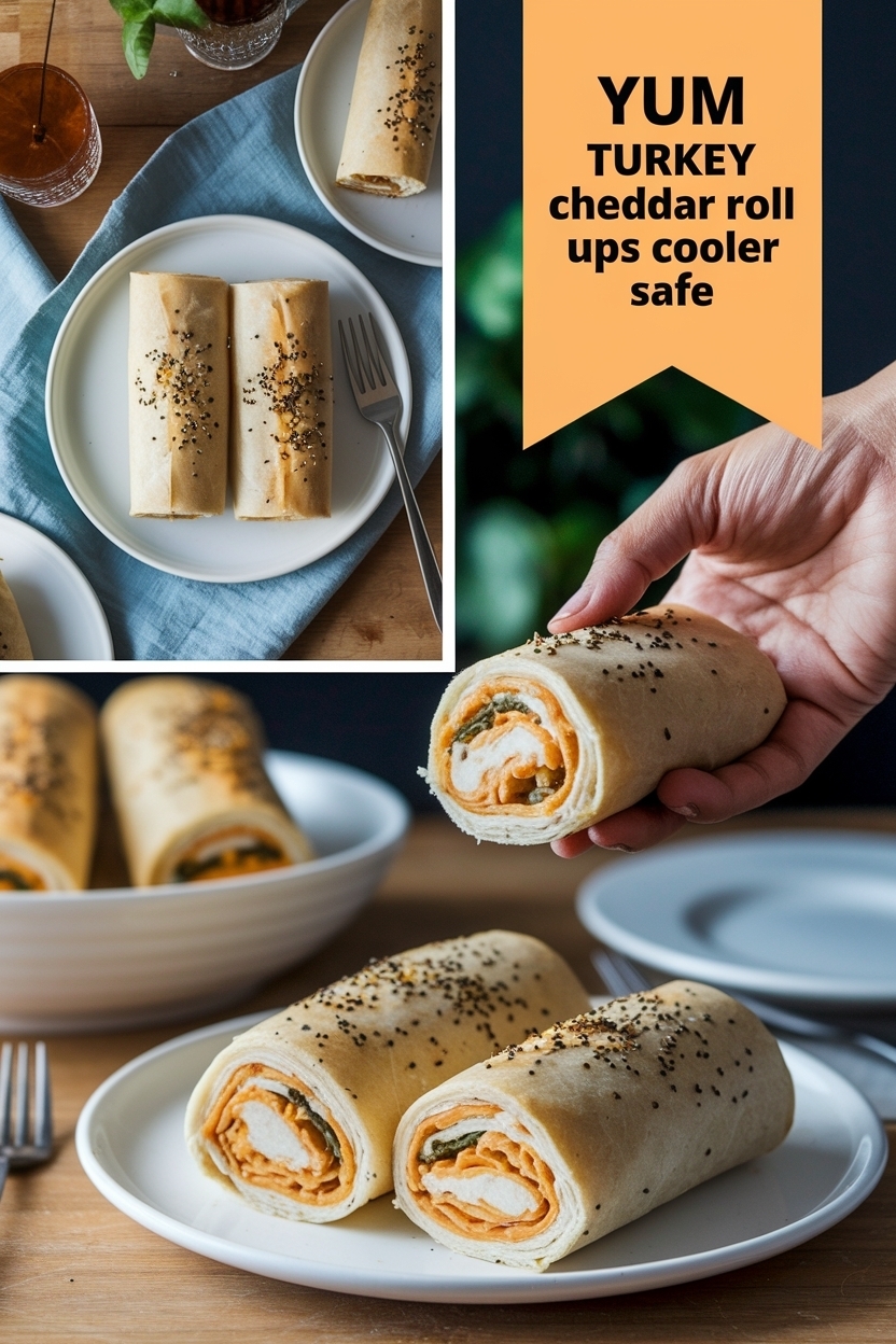 turkey cheddar roll ups cooler safe