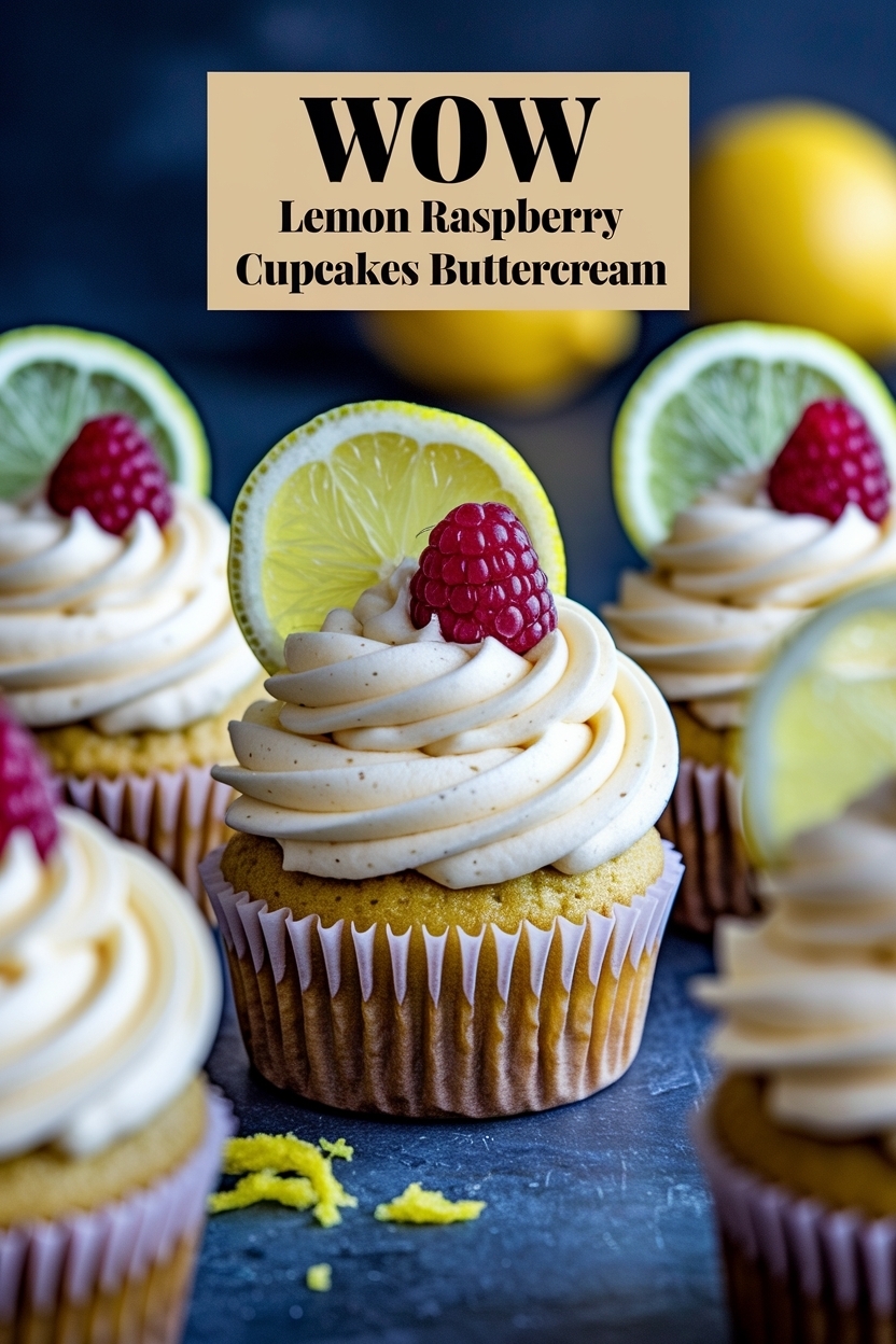 lemon raspberry cupcakes buttercream
