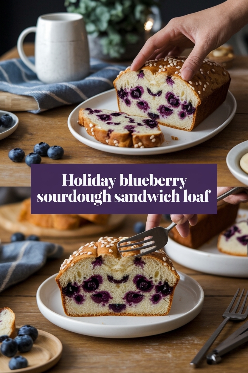 blueberry sourdough sandwich loaf