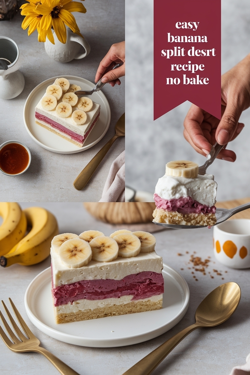 banana split dessert recipe no bake