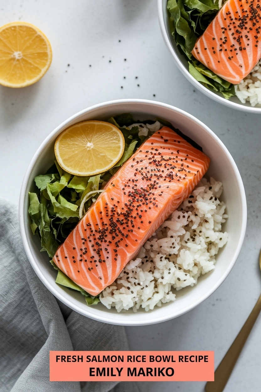 salmon rice bowl recipe emily mariko