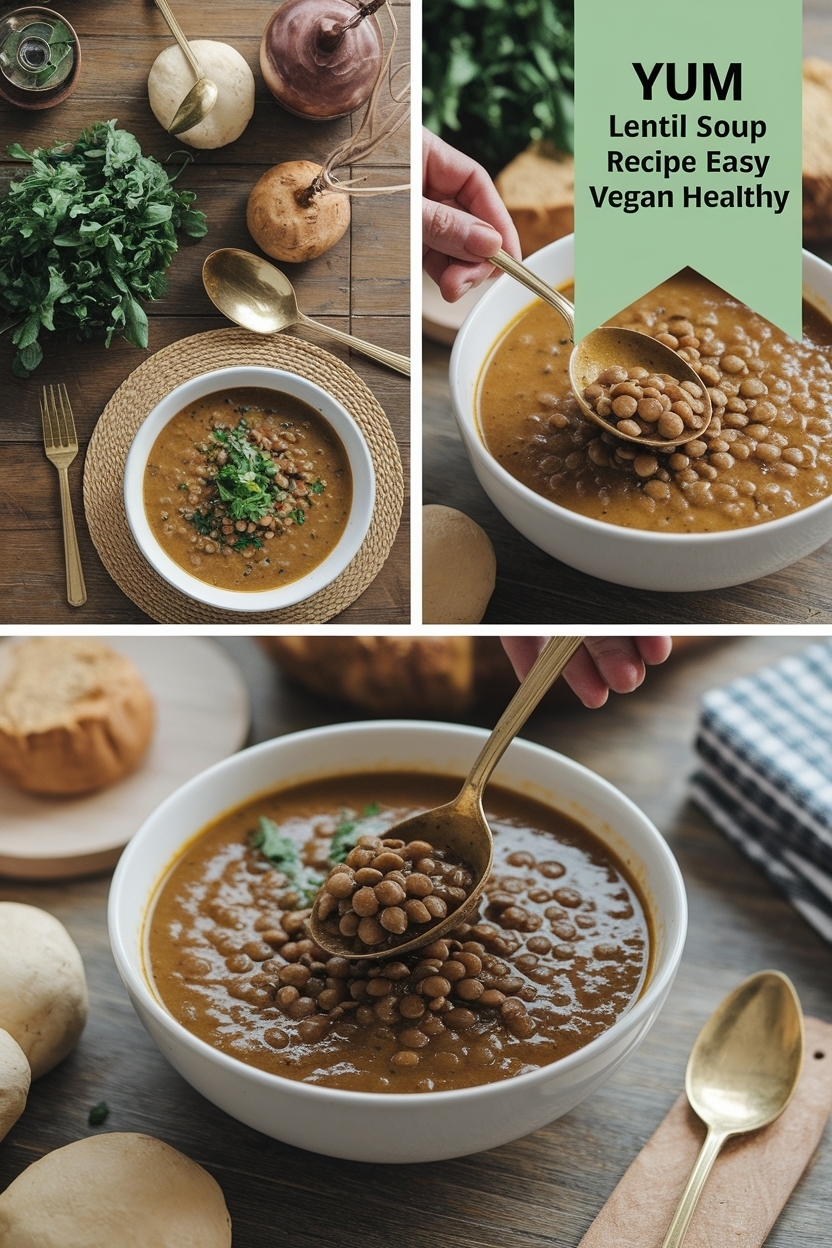 lentil soup recipe easy vegan healthy