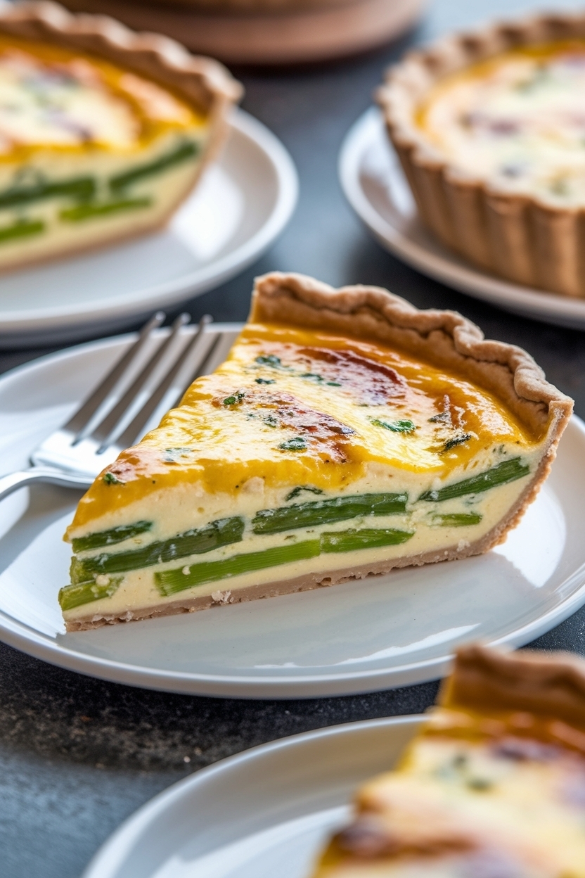 asparagus quiche with gruyere