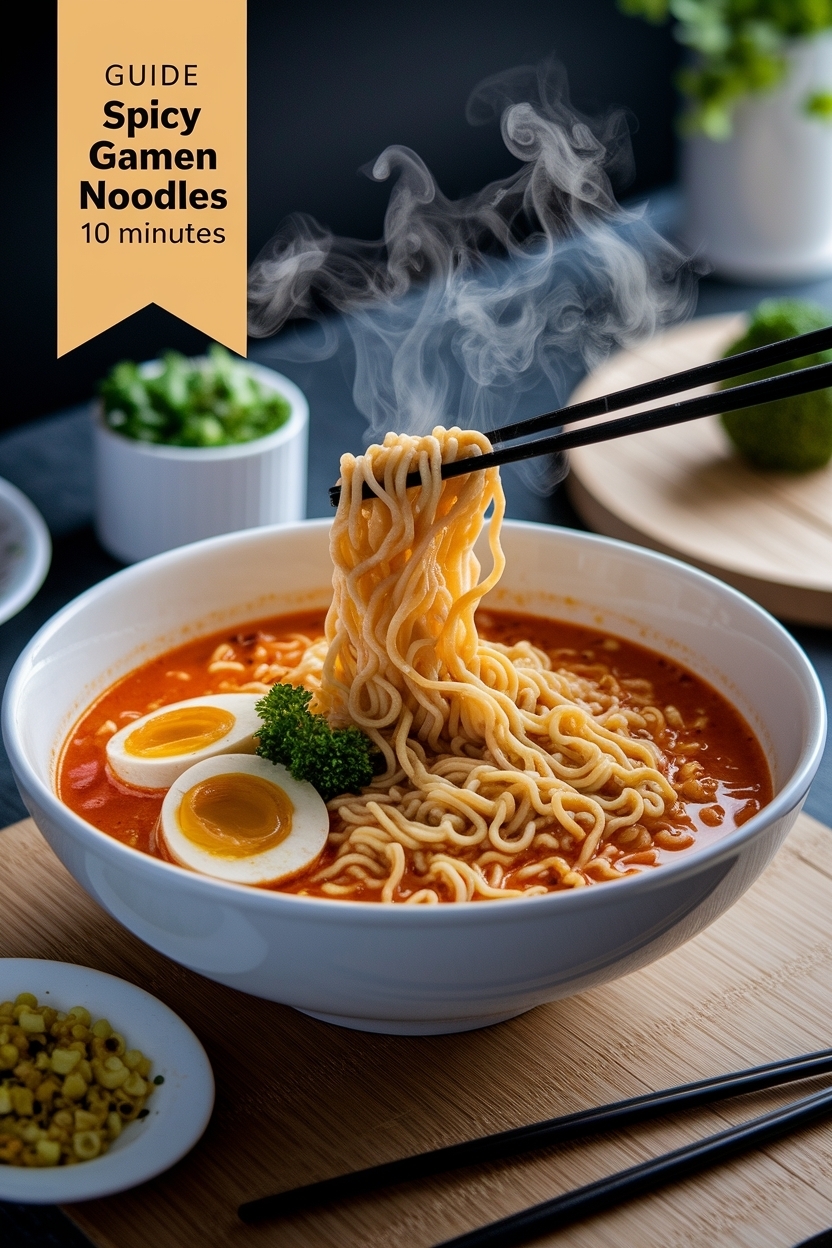 spicy garlic ramen noodles 10 minutes