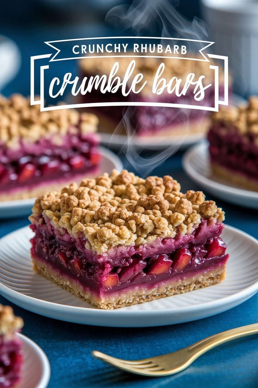 rhubarb crumble bars