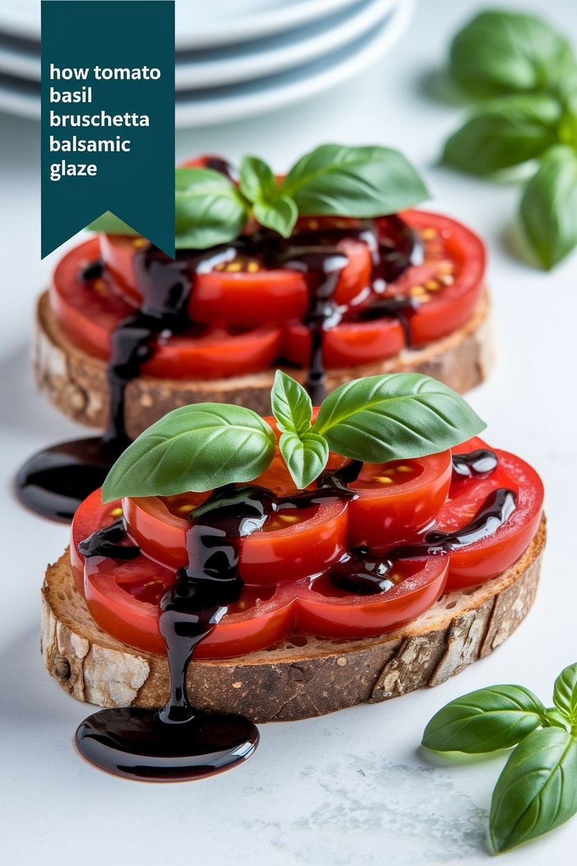 tomato basil bruschetta balsamic glaze