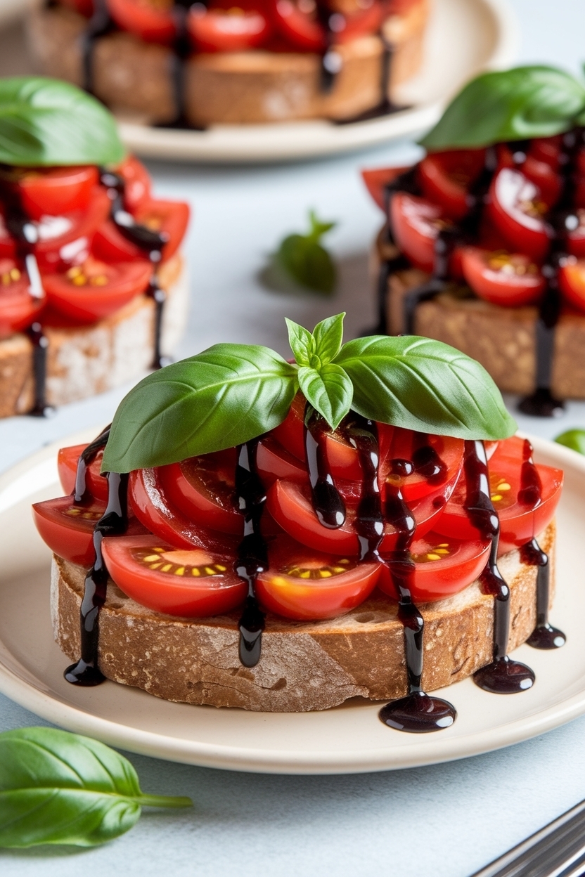 tomato basil bruschetta balsamic glaze