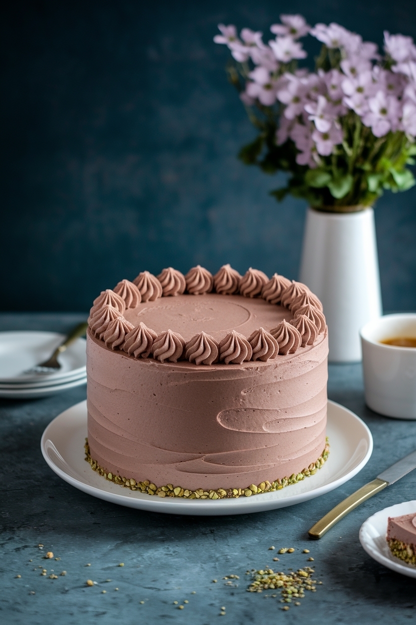 taurus zodiac chocolate pistachio cake