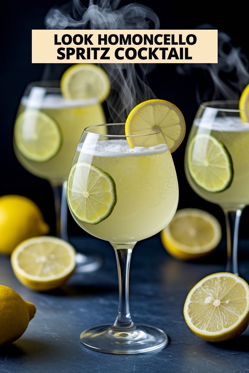 homemade limoncello spritz cocktail