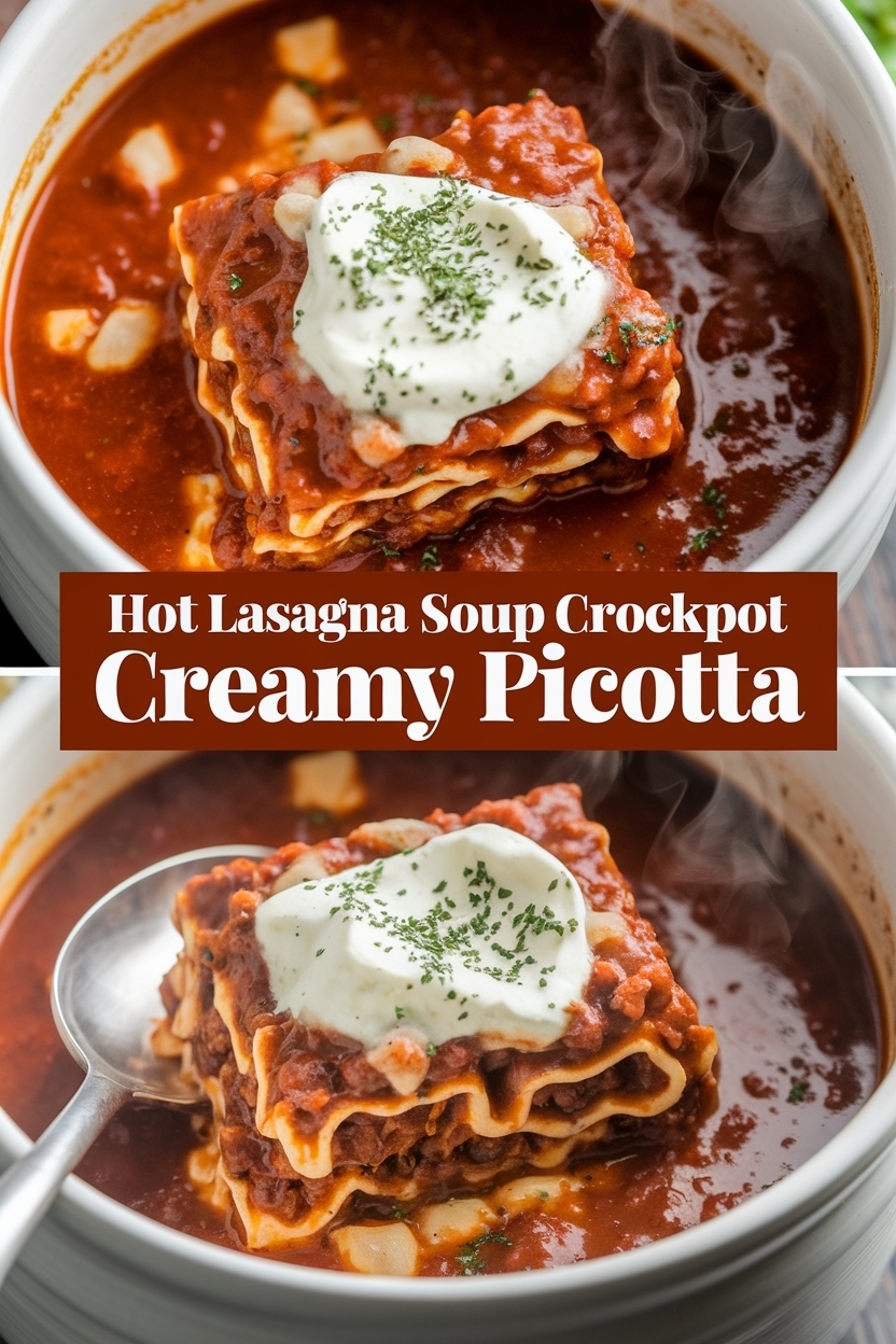 lasagna soup crockpot creamy ricotta