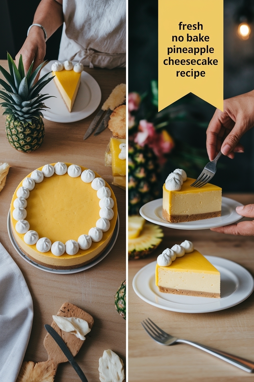 no bake pineapple cheesecake recipe