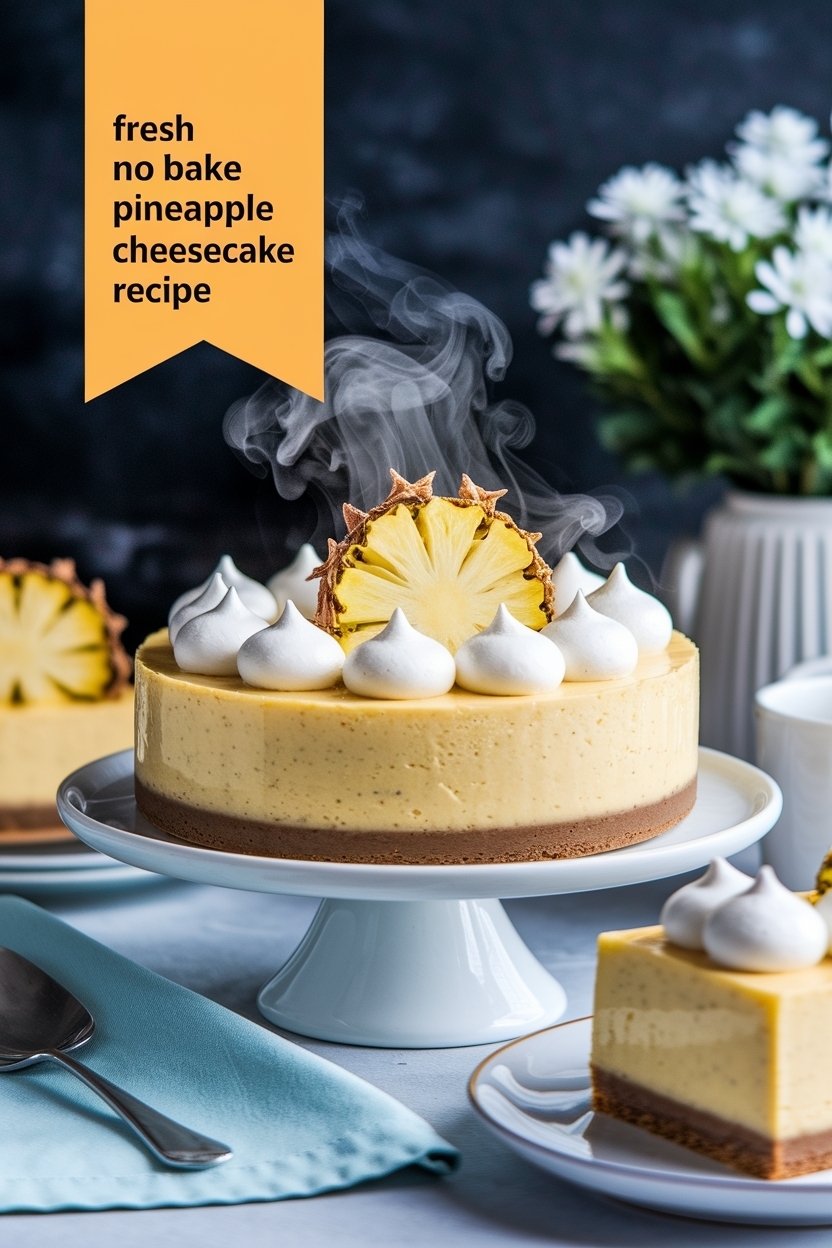 no bake pineapple cheesecake recipe