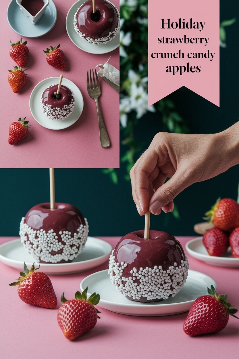 strawberry crunch candy apples