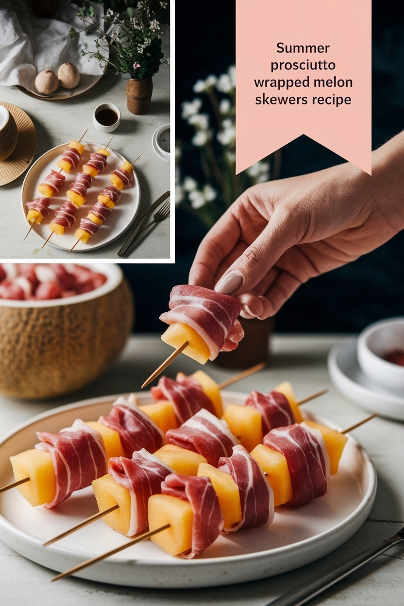 prosciutto wrapped melon skewers recipe