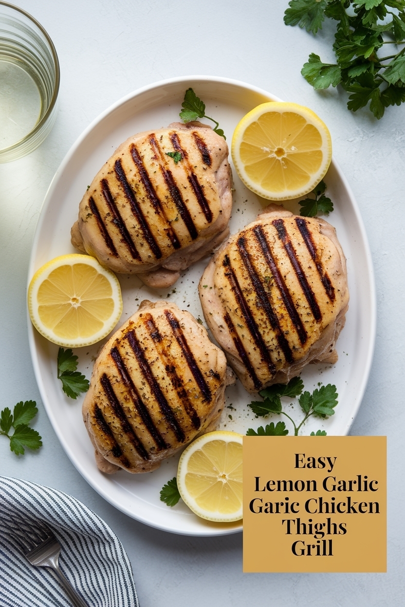 lemon garlic chicken thighs grill