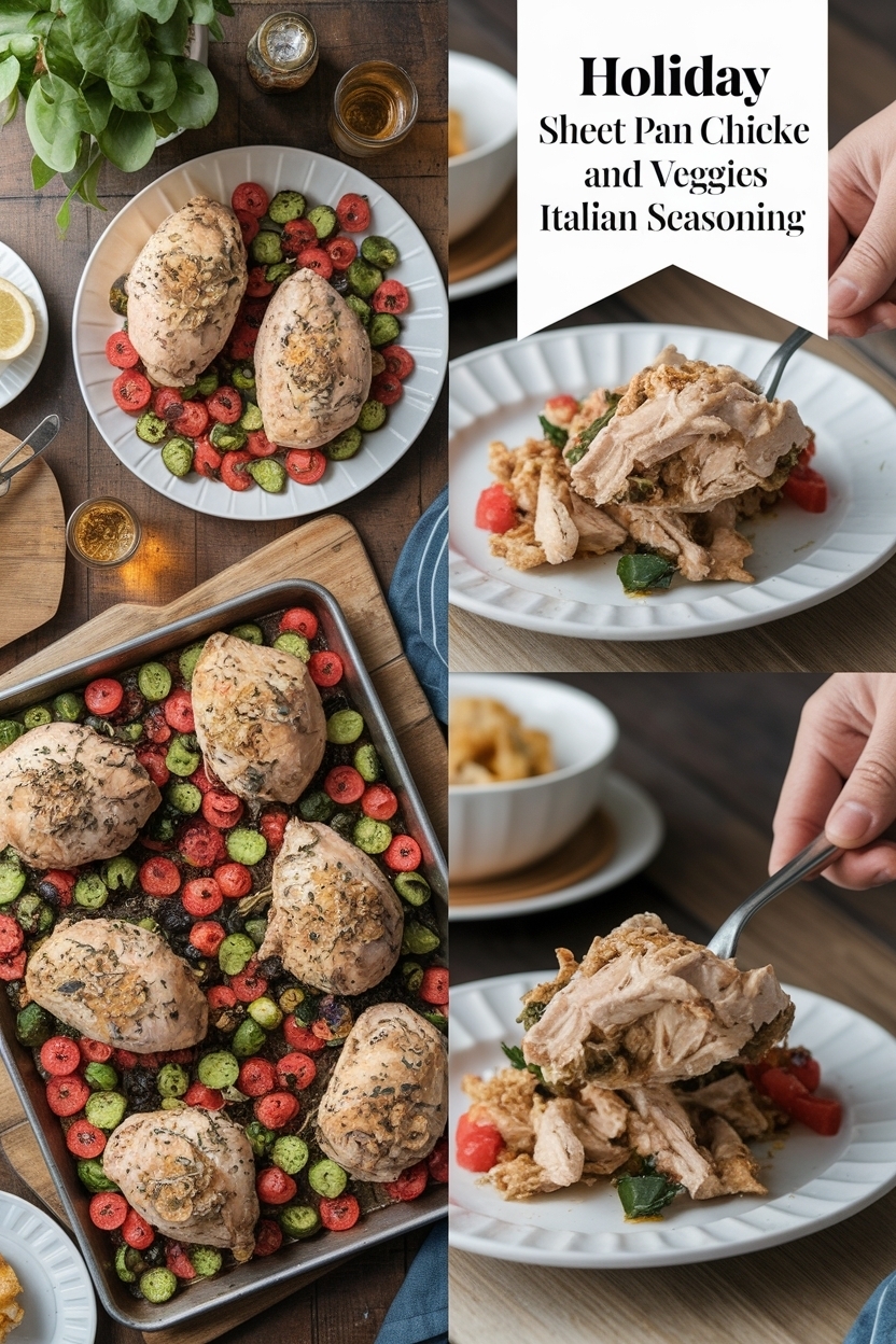 sheet pan chicken and veggies italian seasoning