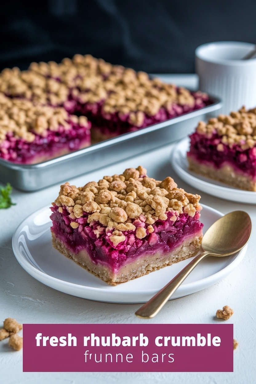 rhubarb crumble bars