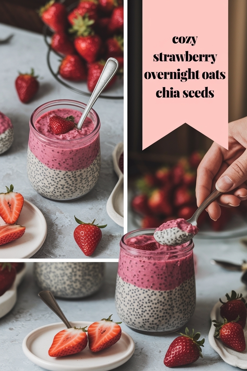 strawberry overnight oats chia seeds