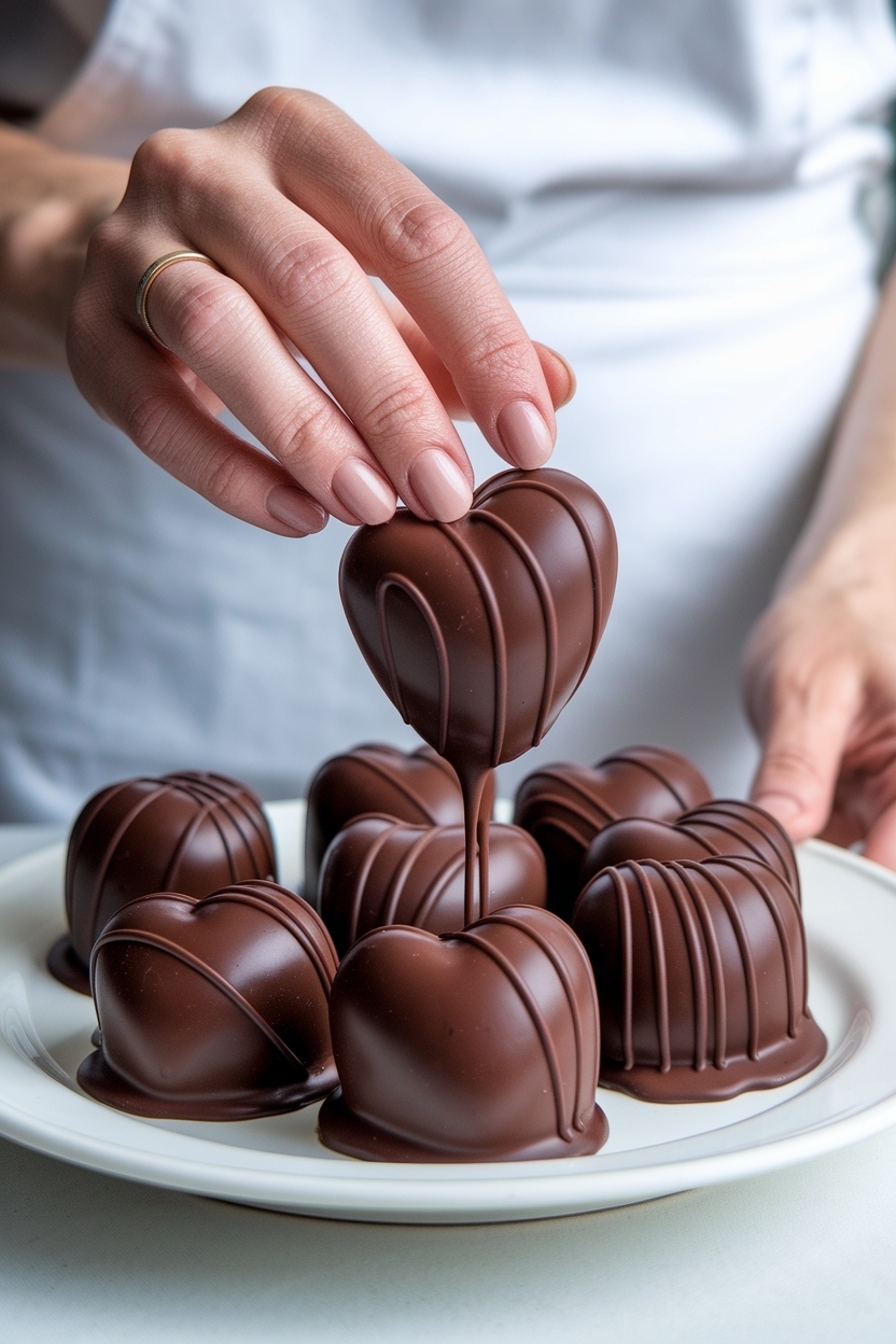chocolate covered strawberry hearts easy