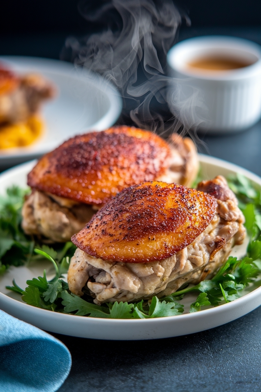 baked chicken thighs recipe crispy skin