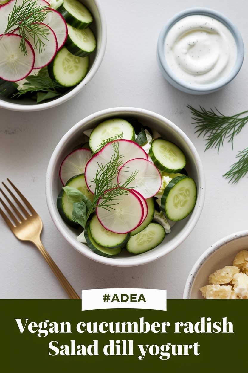 cucumber radish salad dill yogurt