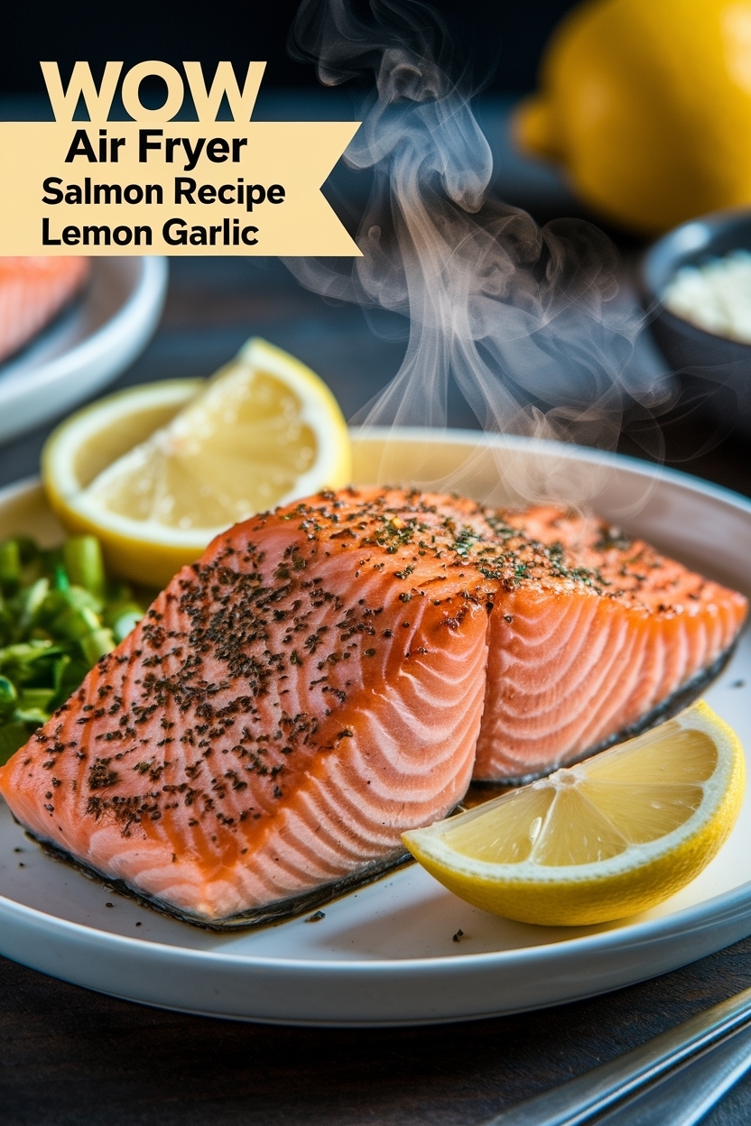 air fryer salmon recipe lemon garlic