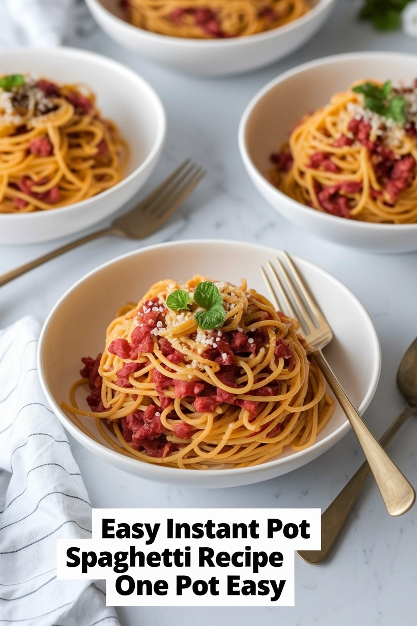 instant pot spaghetti recipe one pot easy