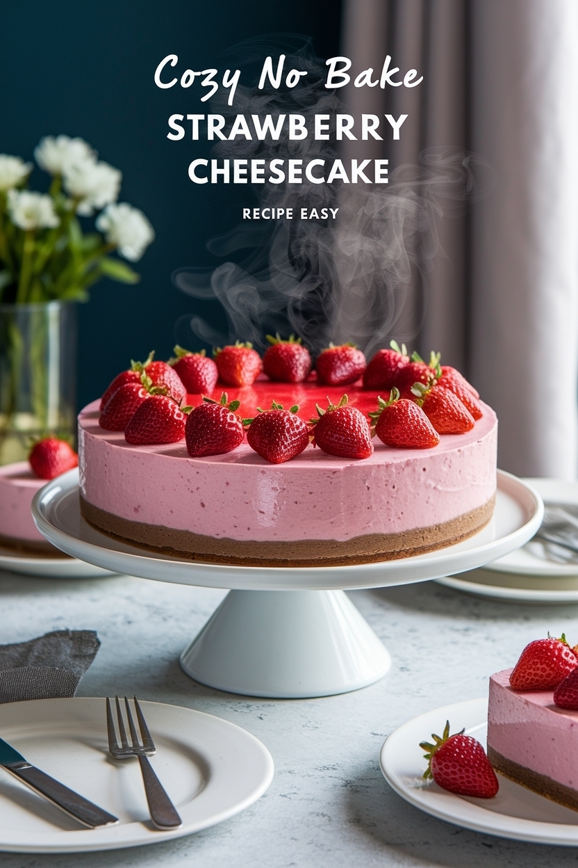 no bake strawberry cheesecake recipe easy