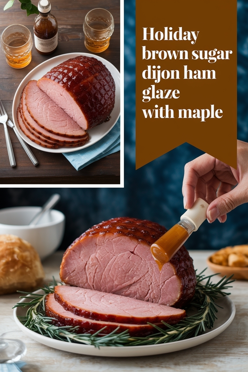 brown sugar dijon ham glaze with maple