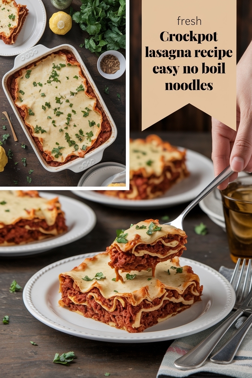 crockpot lasagna recipe easy no boil noodles