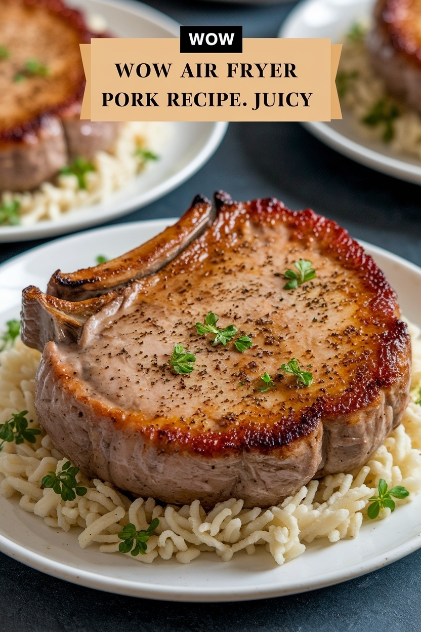 air fryer pork chops recipe juicy