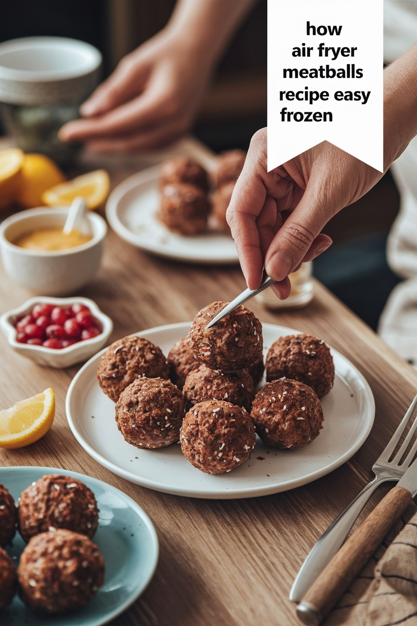 air fryer meatballs recipe easy frozen