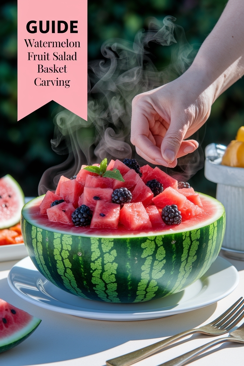 watermelon fruit salad basket carving