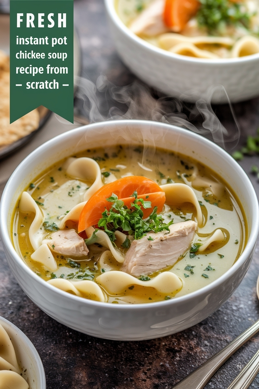 instant pot chicken noodle soup recipe from scratch