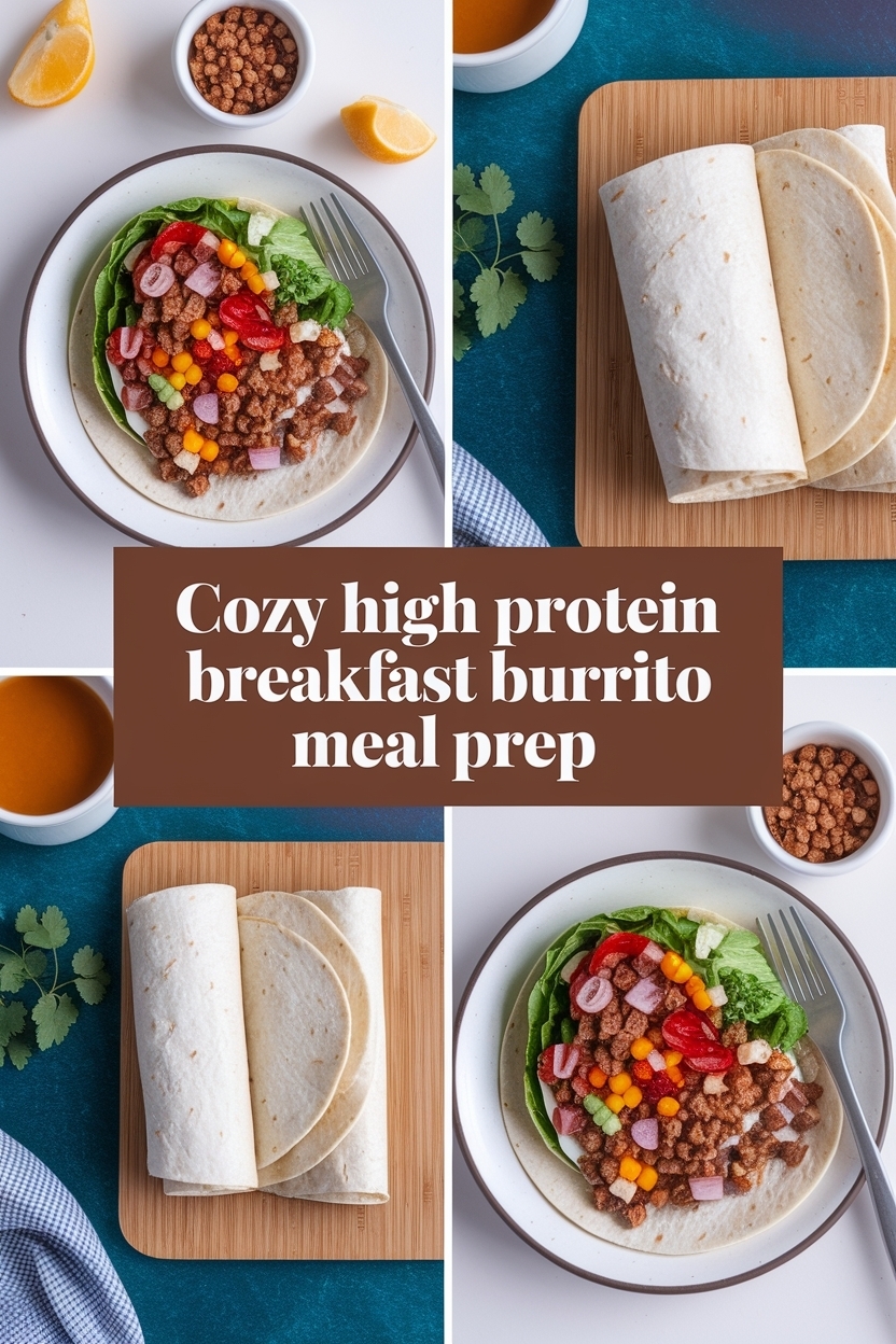 high protein breakfast burrito meal prep