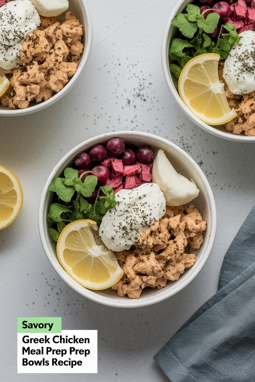 greek chicken meal prep bowls recipe