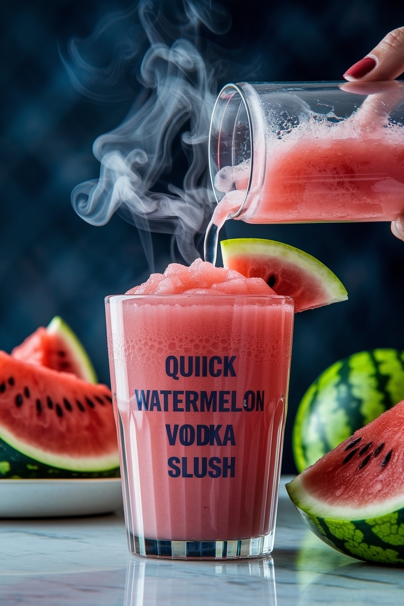 watermelon vodka slush