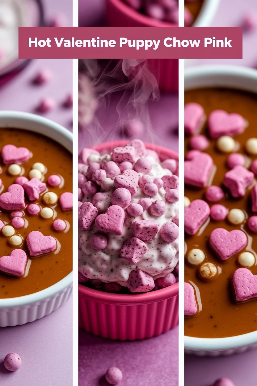 valentine puppy chow pink