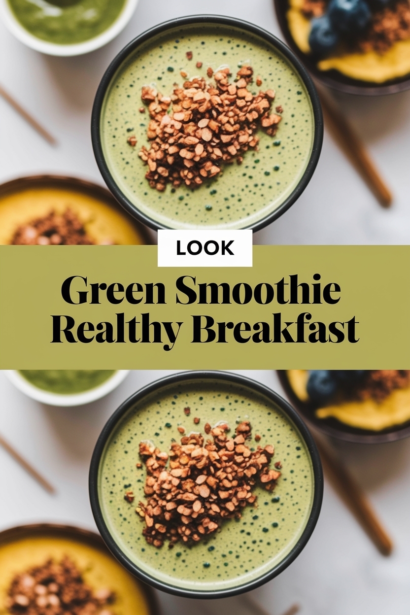 green smoothie recipe healthy breakfast - Extra Photo