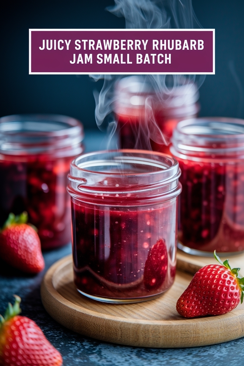 strawberry rhubarb jam small batch