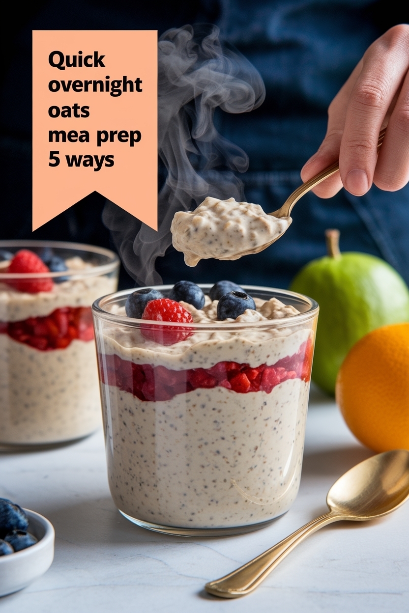 overnight oats meal prep recipe 5 ways