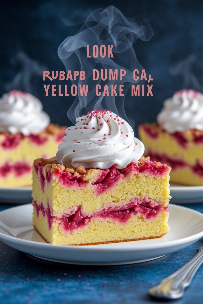 rhubarb dump cake yellow cake mix