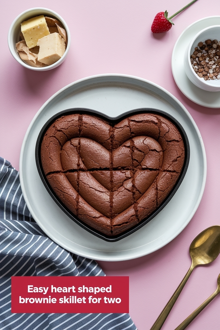 heart shaped brownie skillet for two