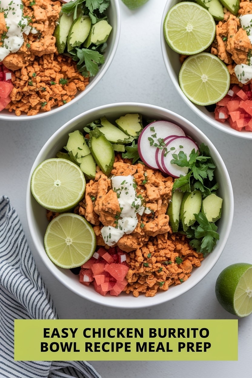 chicken burrito bowl recipe meal prep