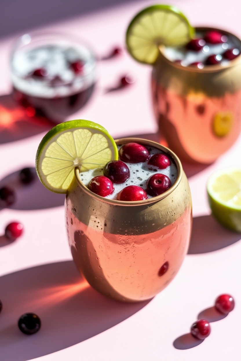 cranberry mule with ginger beer