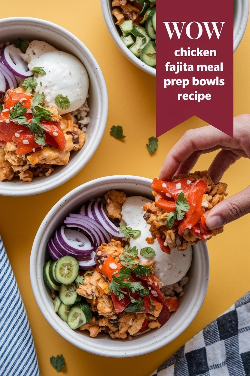 chicken fajita meal prep bowls recipe
