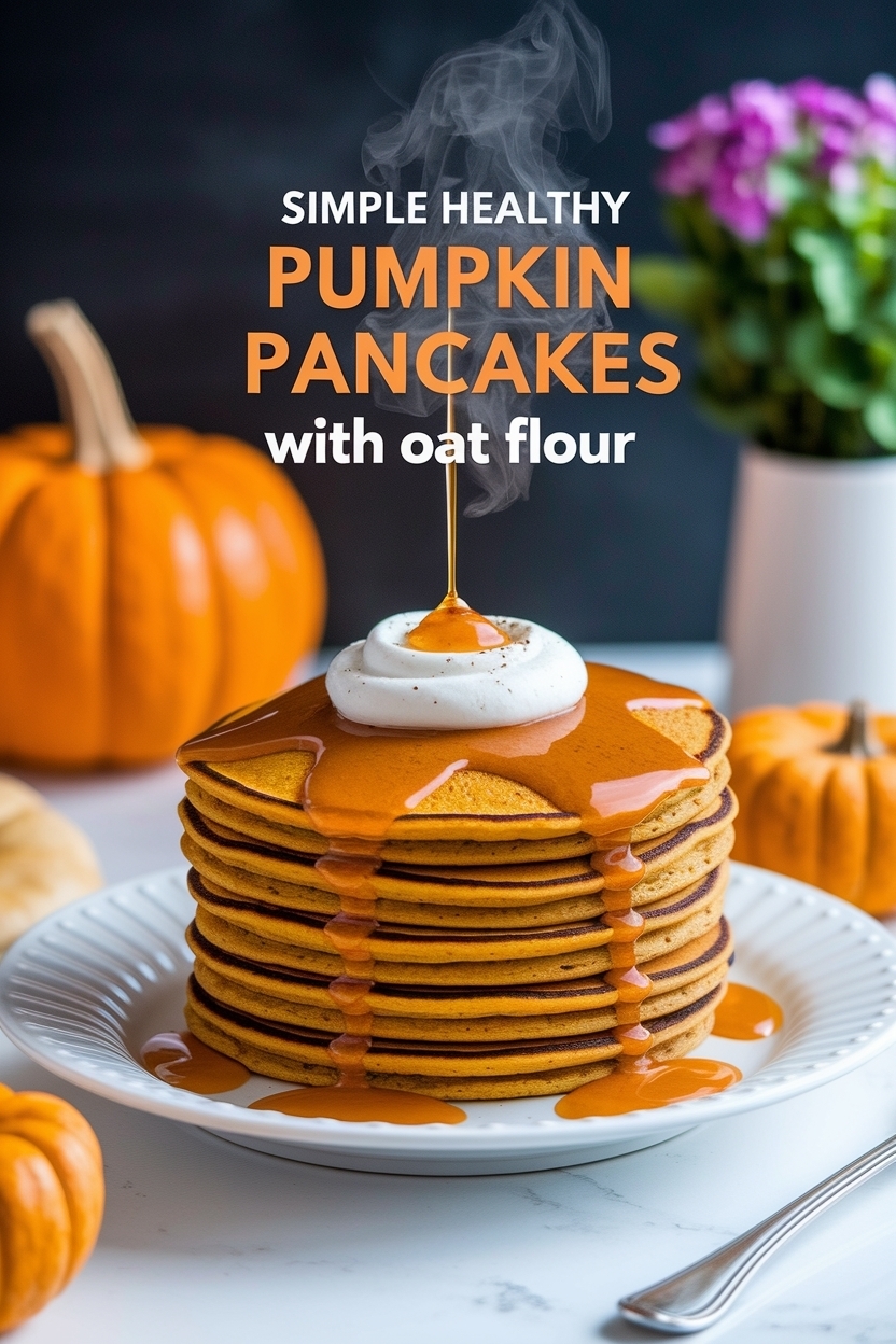 healthy pumpkin pancakes with oat flour