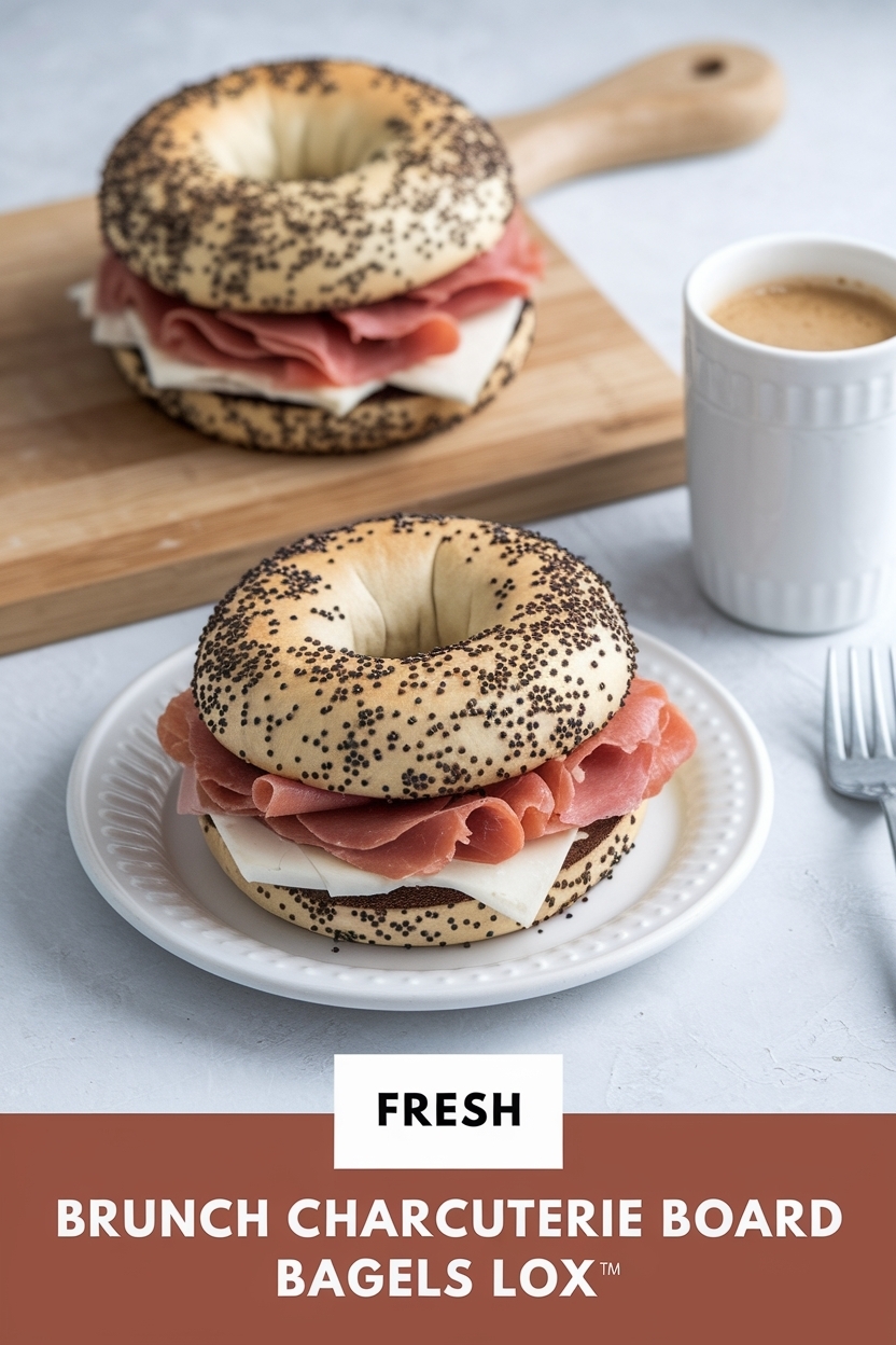 brunch charcuterie board bagels lox